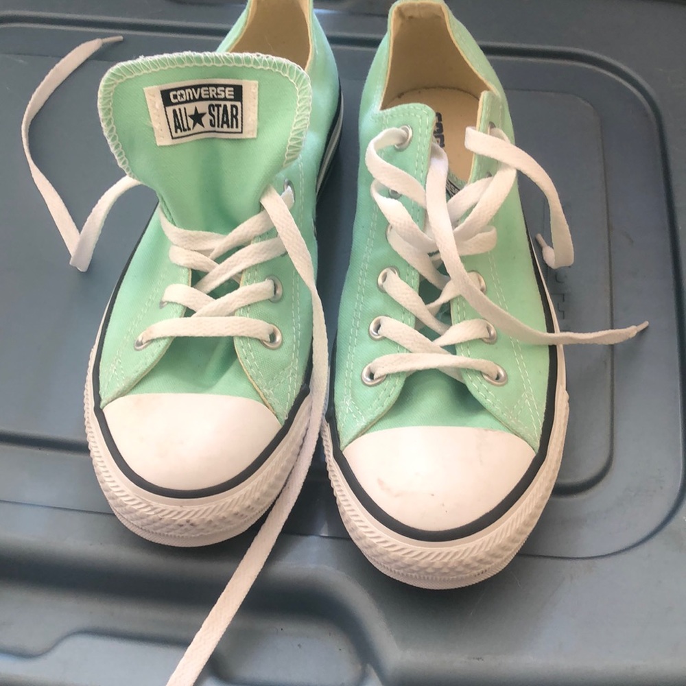 Mint green converse All Stars